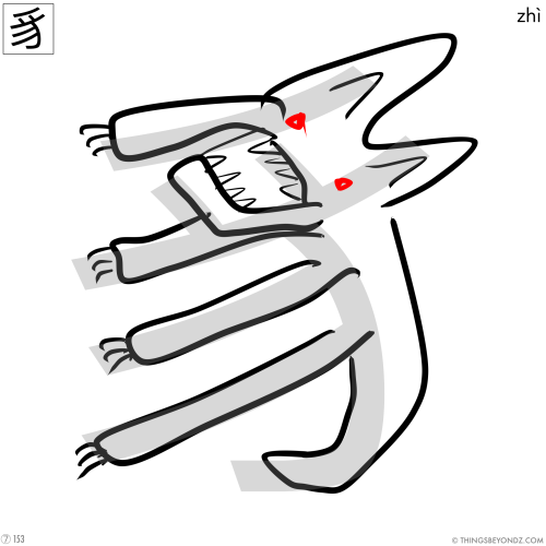 kangxi-radical-7-153-zhi4-fierce-animal