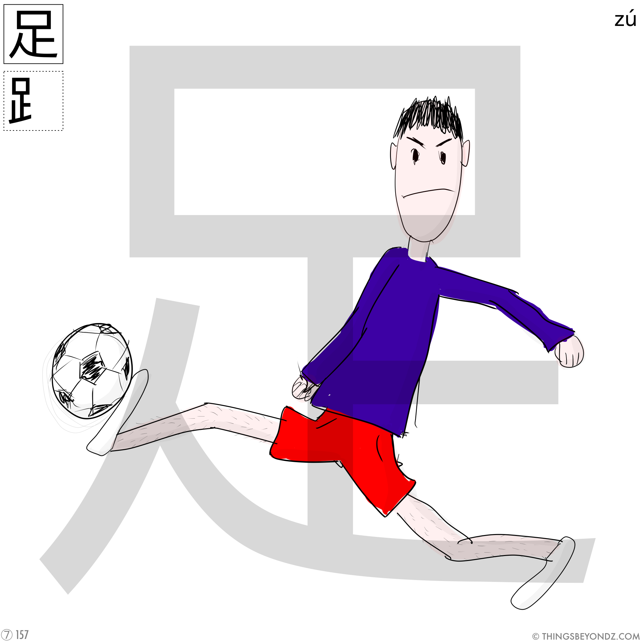 Kangxi Radical 157: 足zú Foot – SinisterKey.com